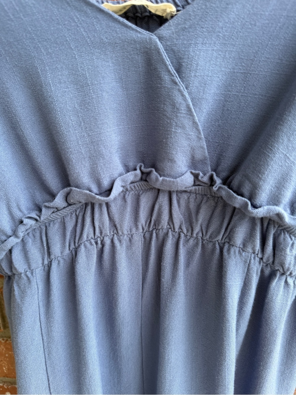 New In Slate Blue Wide Leg Jumper with Ruffles - Picture 4 of 7